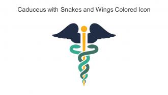 Caduceus With Snakes And Wings Colored Icon In Powerpoint Pptx Png And Editable Eps Format