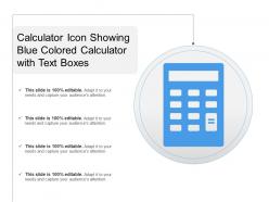 Calculator icon showing blue colored calculator with text boxes