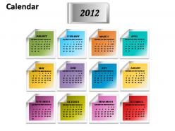 Calendar 2012 planner powerpoint presentation slides