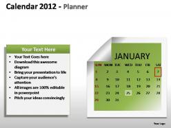 Calendar 2012 planner powerpoint presentation slides