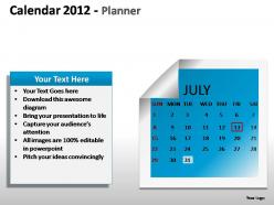 Calendar 2012 planner powerpoint presentation slides