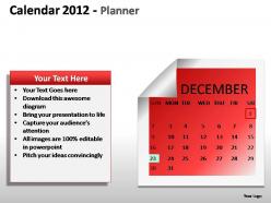 Calendar 2012 planner powerpoint presentation slides