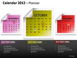 Calendar 2012 planner powerpoint presentation slides