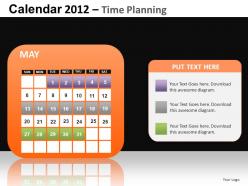 Calendar 2012 time planning powerpoint presentation slides db