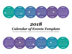 Calendar of events template