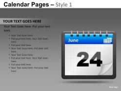 Calendar pages style 1 powerpoint presentation slides db