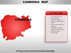 Cambodia country powerpoint maps