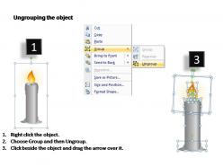 Candle melting diagram style 3 powerpoint presentation slides