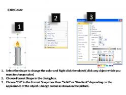 Candle melting diagram style 3 powerpoint presentation slides