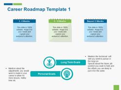 Career roadmap template 1 ppt summary graphics template