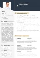 Career summary example resume cv template