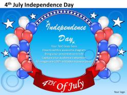 Celebrate independence day this 4 july powerpoint presentation slides