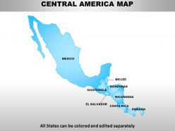 Central america continents powerpoint maps