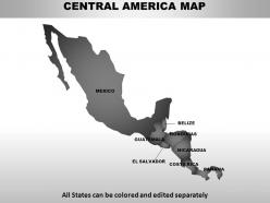 Central america continents powerpoint maps