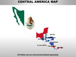 Central america continents powerpoint maps