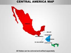 Central america continents powerpoint maps