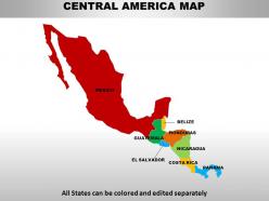 Central america continents powerpoint maps