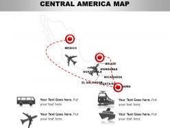 Central america continents powerpoint maps