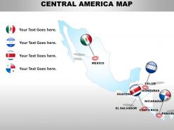 Central america continents powerpoint maps