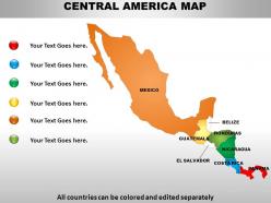 Central america continents powerpoint maps