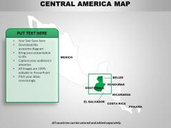 Central america continents powerpoint maps