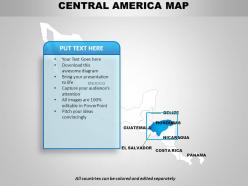 Central america continents powerpoint maps