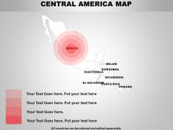 Central america continents powerpoint maps