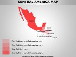 Central america continents powerpoint maps