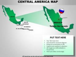 Central america continents powerpoint maps