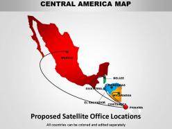 Central america continents powerpoint maps