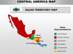 Central america continents powerpoint maps