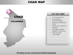 Chad country powerpoint maps