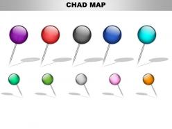 Chad country powerpoint maps