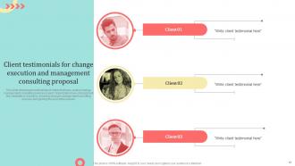 Change Execution And Management Consulting Proposal Powerpoint Presentation Slides Professional