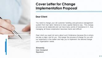 Change Implementation Proposal Powerpoint Presentation Slides