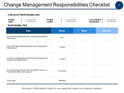 Change Management Analysis Powerpoint Presentation Slides