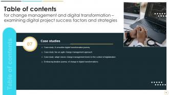 Change Management And Digital Transformation Examining Digital Project Success Factors And Strategies CM CD Colorful Adaptable