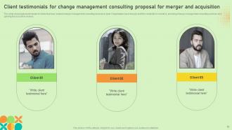 Change Management Consulting Proposal For Merger And Acquisition Powerpoint Presentation Slides Images Template