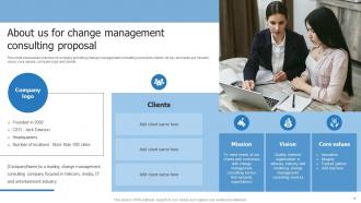 Change Management Consulting Proposal Powerpoint Presentation Slides