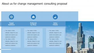 Change Management Consulting Proposal Powerpoint Presentation Slides