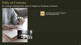 Change Management Plan To Improve Business Revenues Powerpoint Presentation Slides Graphical Captivating