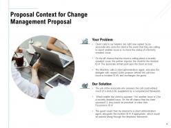 Change Management Proposal Powerpoint Presentation Slides