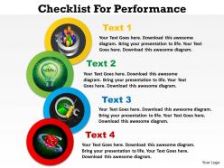 Checklist for performance 14