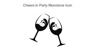 Cheers In Party Monotone Icon In Powerpoint Pptx Png And Editable Eps Format