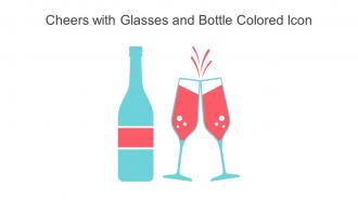 Cheers With Glasses And Bottle Colored Icon In Powerpoint Pptx Png And Editable Eps Format