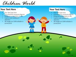 Children world powerpoint presentation slides db