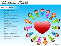 Children world powerpoint presentation slides db