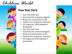 Children world powerpoint presentation slides db