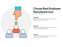 Choose best employee recruitment icon