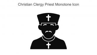 Christian Clergy Priest Monotone Icon In Powerpoint Pptx Png And Editable Eps Format